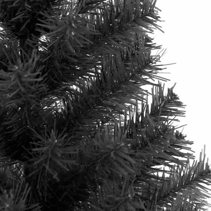 Коледно дърво с 300 LED светодиода с поставка Черно 180 cm ПВЦ