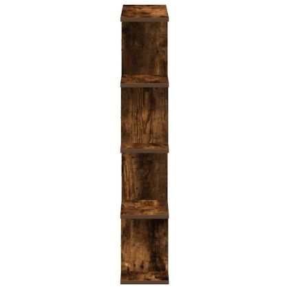 Стенен кубичен рафт, 12 отделения, опушен дъб, инженерно дърво