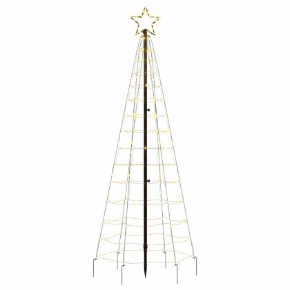 Коледна светеща елха с шипове 220 LED топло бяло 180 см