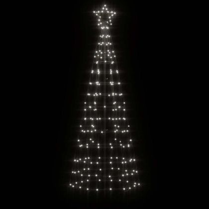 Коледна светеща елха с шипове 220 LED студено бяло 180 см