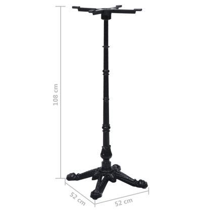 Крак за бистро маса черен 52x52x108 cm чугун