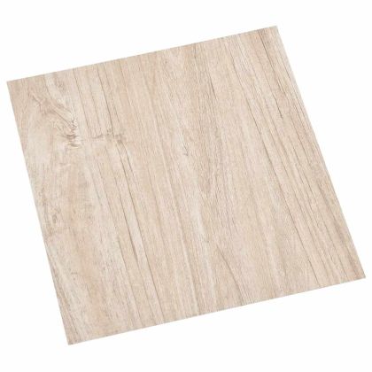 Самозалепващи подови дъски 20 бр PVC 1,86 м² светлокафяви