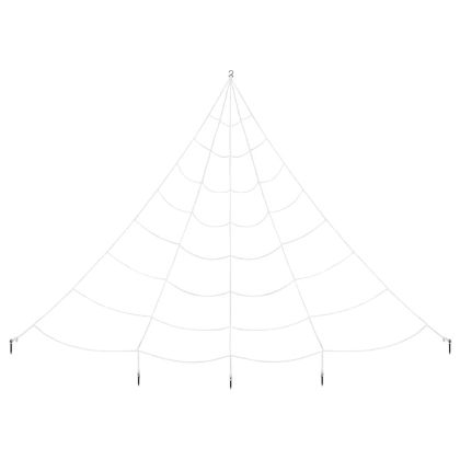 Декорация за Хелоуин с паяци и мрежи 4 pcs Черно и бяло