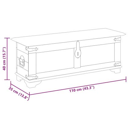 Сандък от необработено мангово дърво