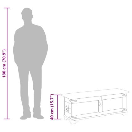 Сандък от необработено мангово дърво
