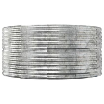 Градинска повдигната леха поцинкована стомана сребрист