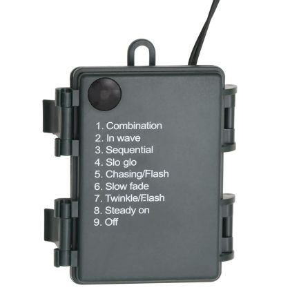 Коледен венец с LED светлини зелен 60 см PVC