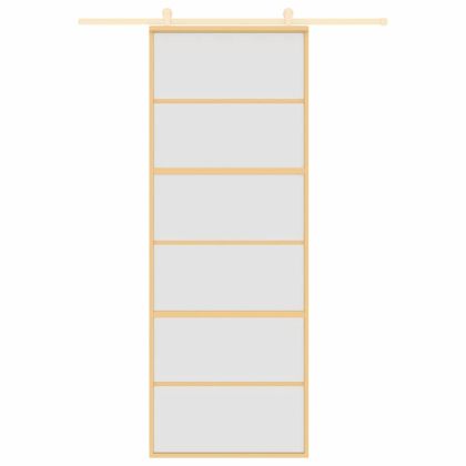 Плъзгаща се врата 76x205 см матирано ESG стъкло и алуминий