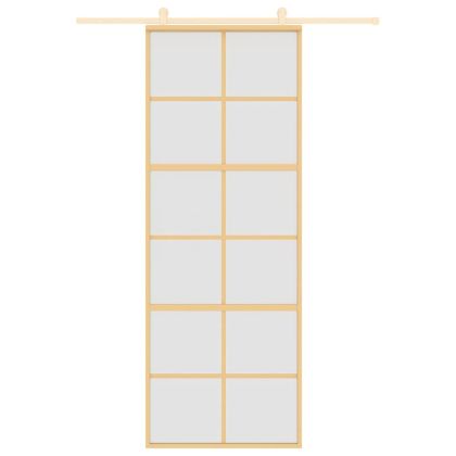 Плъзгаща се врата 76x205 см матирано ESG стъкло и алуминий