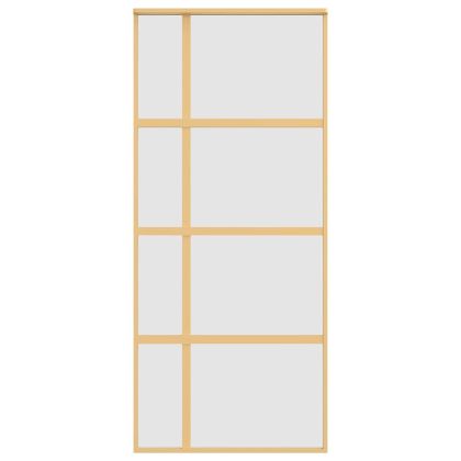 Плъзгаща се врата 90x205 см матирано ESG стъкло и алуминий