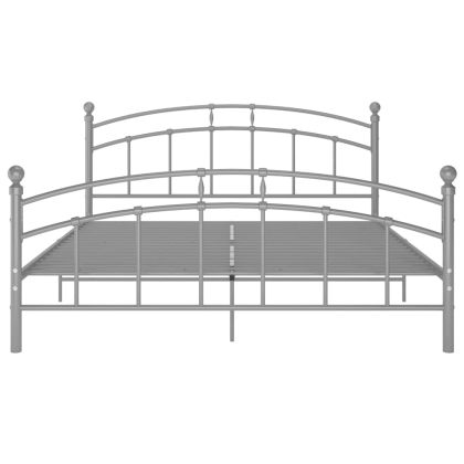 Рамка за легло, сива, метал, 180x200 см