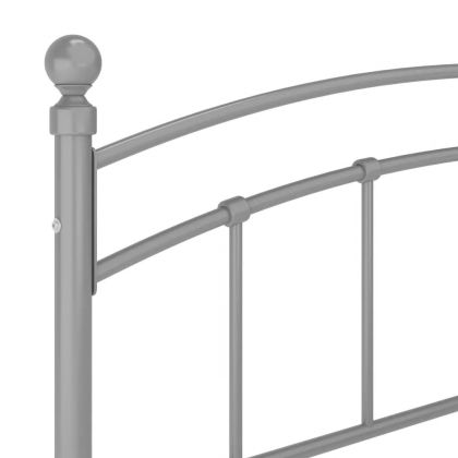 Рамка за легло, сива, метал, 180x200 см