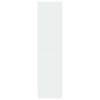 Гардероб, бял, 100x50x200 см, инженерно дърво