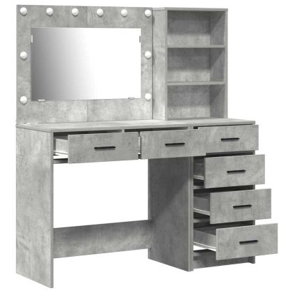 Тоалетка с чекмедже Сив 78.5 x 41 x 135 см Инженерно дърво