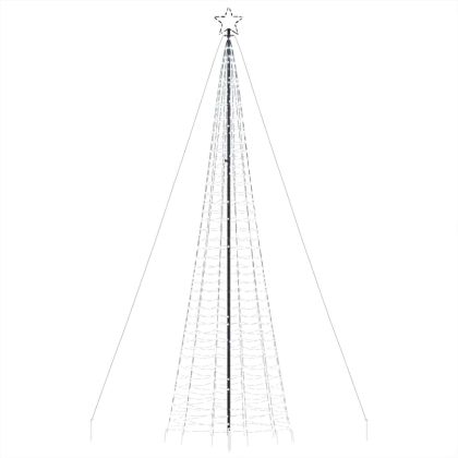 LED коледна елха с шипове 1534 светодиода студено бяло 500 см