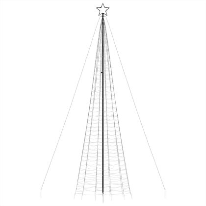 LED коледна елха с шипове 1534 светодиода студено бяло 500 см