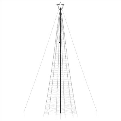 LED коледна елха с шипове 1534 светодиода Цветни 500 см