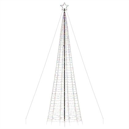 LED коледна елха с шипове 1534 светодиода Цветни 500 см