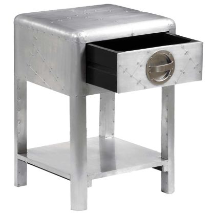 Авиаторна помощна маса с 1 чекмедже, стил ретро самолет