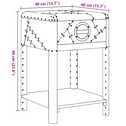 Авиаторна помощна маса с 1 чекмедже, стил ретро самолет