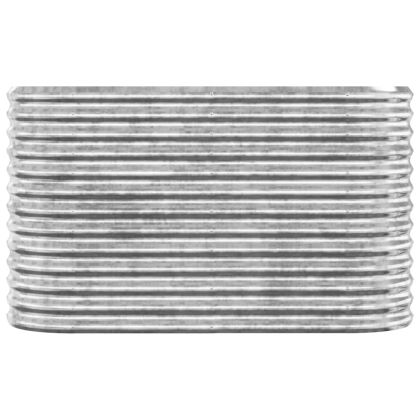 Градинска повдигната леха поцинкована стомана сребрист