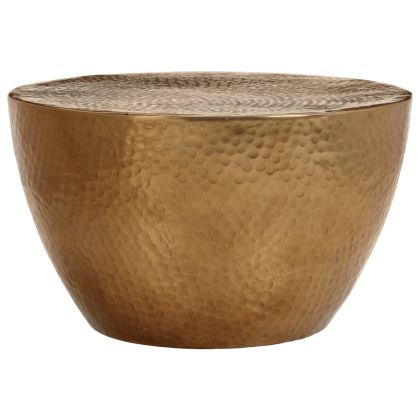 Маса за кафе, кован алуминий, Ø 50x30 см, месинг