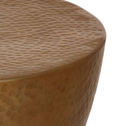 Маса за кафе, кован алуминий, Ø 50x30 см, месинг