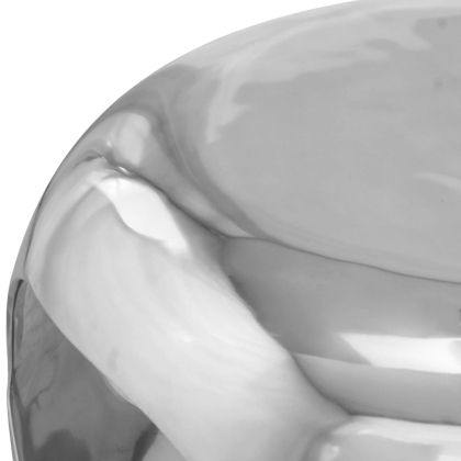 Маса за кафе, алуминий, 50x50x30 см, сребриста