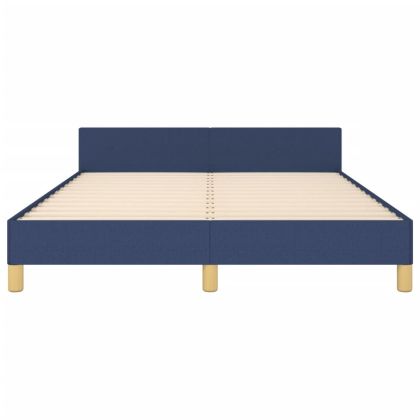 Рамка за легло без матрак, синя, 140x200 см, плат