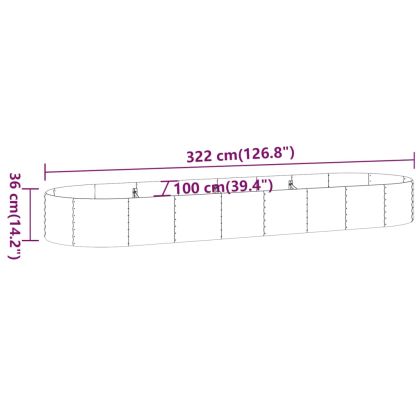 Градинска повдигната леха поцинкована стомана сребрист