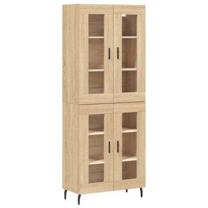 Висок шкаф, дъб сонома, 69,5x34x180 см, инженерно дърво