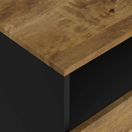 Нощно шкафче, 50x33x62 см, масивно манго и инженерно дърво