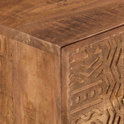 Скрин с чекмеджета 55x30x76 см масивно дърво манго и желязо