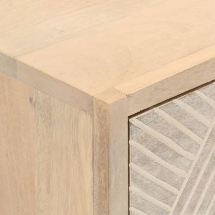 Скрин с чекмеджета 55x30x76 см масивно дърво манго и желязо