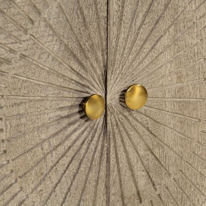 Бюфет, 55x30x76 см, мангово дърво масив и желязо