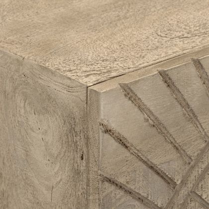 Скрин с чекмеджета 55x30x76 см масивно дърво манго и желязо