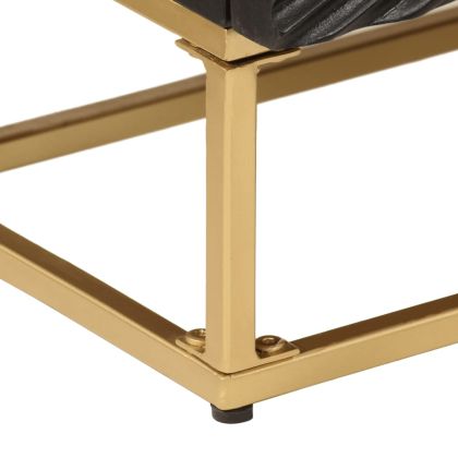 Скрин с чекмеджета черен 55x30x76 см манго дърво масив и желязо