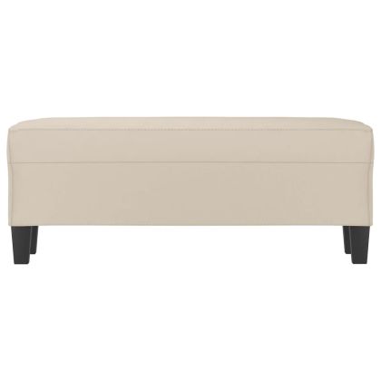 Пейка, кремава, 100x35x41 см, микрофибърен плат