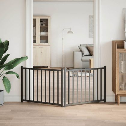 Сгъваема преграда за кучета 2 панела 160 см чам масив