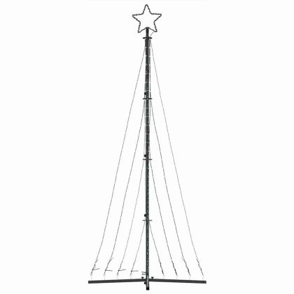 LED коледна елха 447 светодиода студено бяло 250 см