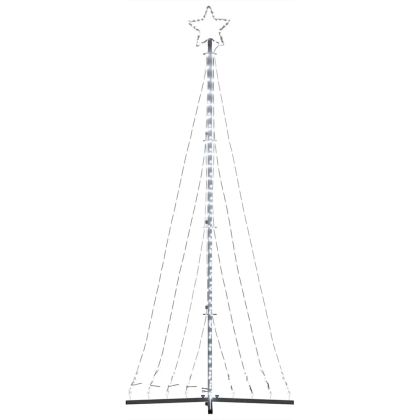 LED коледна елха 447 светодиода студено бяло 250 см