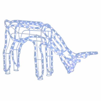 Комплект коледни елени, 3 бр, студено бяло