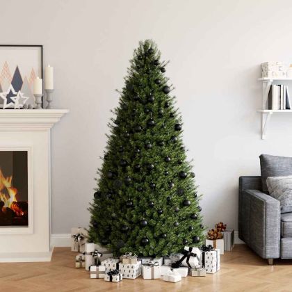 Комплект коледни топки, 100 бр, черни