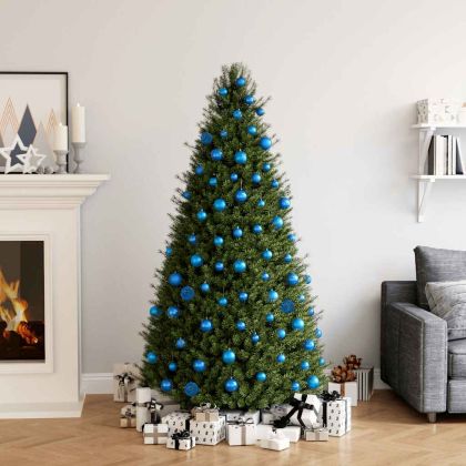 Комплект коледни топки, 100 бр, сини