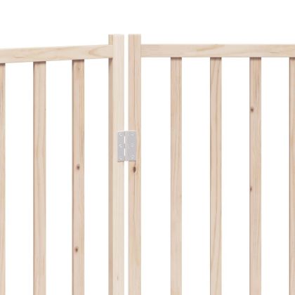 Сгъваема преграда за кучета 2 панела 160 см чам масив