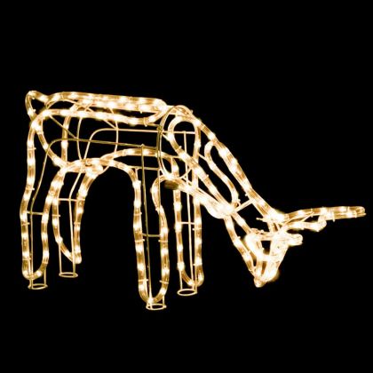 Коледна фигура северен елен, топло бяло, 73x31x45 см