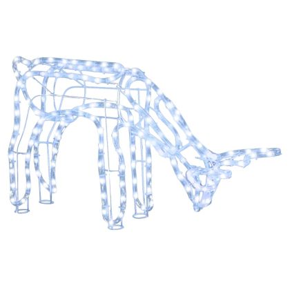 Коледна фигура северен елен, студено бяло, 73x31x45 см