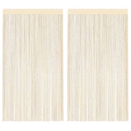 Пердета ресни, 2 бр, 140x250 см, кремави