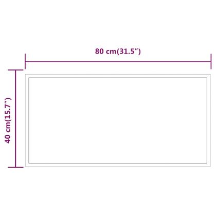 LED огледало за баня, 80x40 см