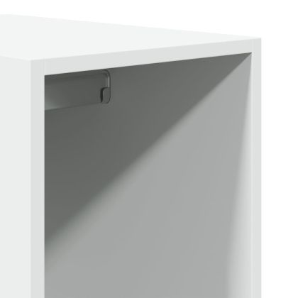 Гардероб, бял, 30x50x200 см, инженерно дърво